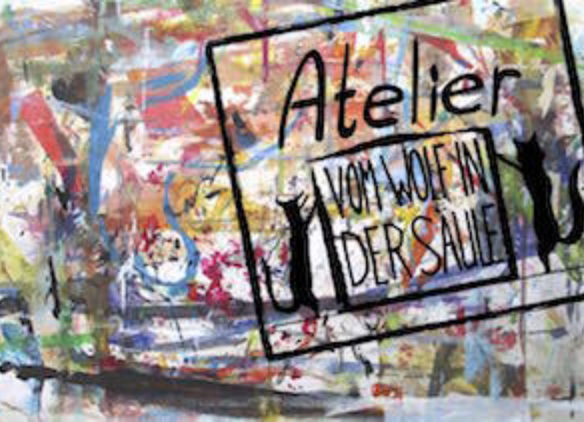 Atelier vom Wolf in der Säule sintegrA zürich Ausstellung Tag der offenen Tür Flyer Mail