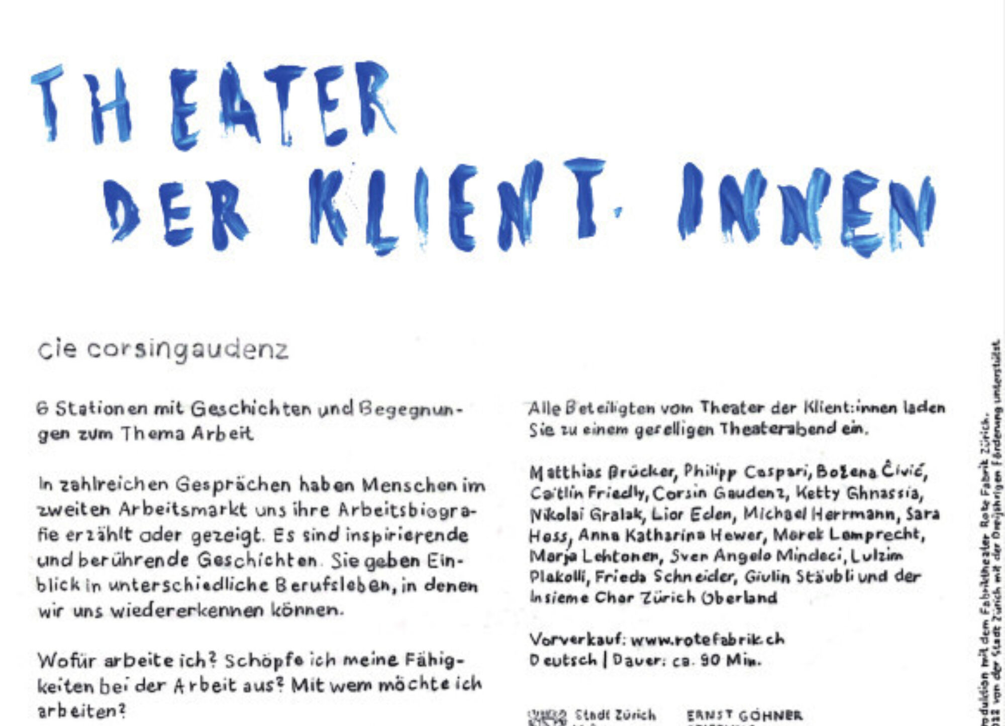 Atelier vom Wolf in der Säule Theater der Klientinnen